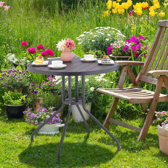 Gartentisch in grauer Holzoptik