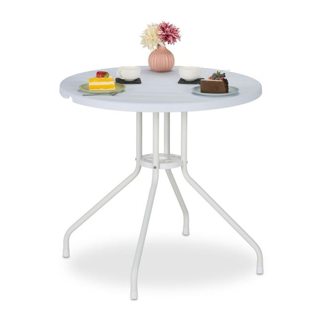 Garden table in white wood look