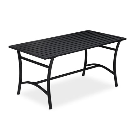 Garden table rectangular black