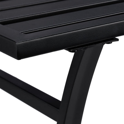 Garden table rectangular black