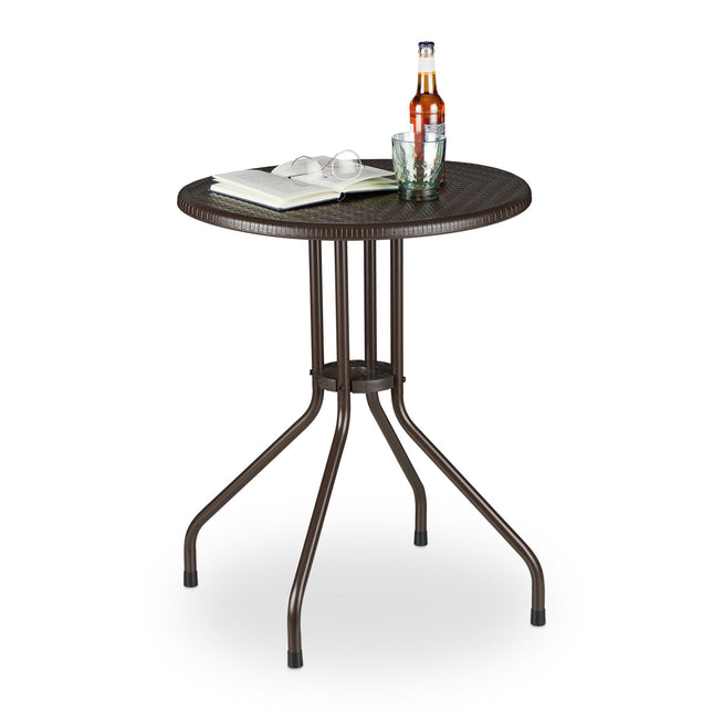Gartentisch rund braun