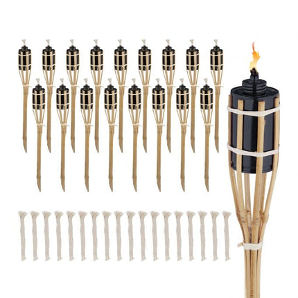 Torches de jardin 50 cm lot de 18