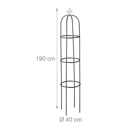 Gartenspalier Metall mit Spitze