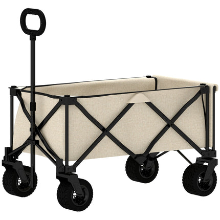 Zusammenklappbarer Gartenwagen, 100 kg Tragkraft, abnehmbarer Deckel