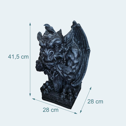 Gargoyle Garden Ornament, Weather-Resistant Polyresin