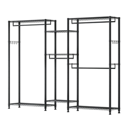 Garment Rack, 7-Tier Steel Closet Organizer, 4 Rods