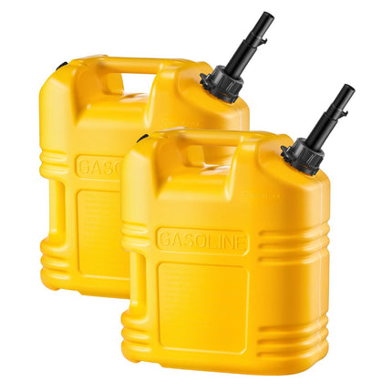 Gas Can 19L 2-Pack with Spout and Clear Scale