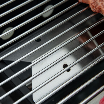3-Flammen-Gasgrill, mobiler Wagen, Stahl, mit Seitenablage