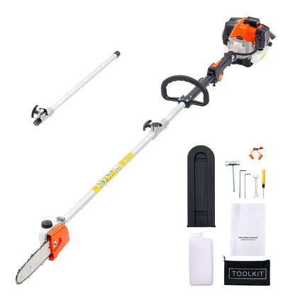 Gas Pole Saw, 25cc 2-Stroke, 8-Inch Bar, 2–2.74m