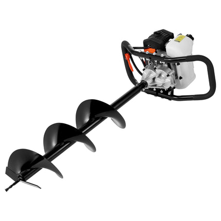 Gas Powered Post Hole Digger, 52cc 8-Inch Auger, Extension