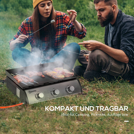 Gasgrill mit 3 Edelstahlbrennern, Druckminderer