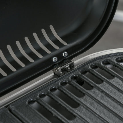 Gasgrill BBQ-Wagen, klappbar, 2 Brenner, Edelstahl
