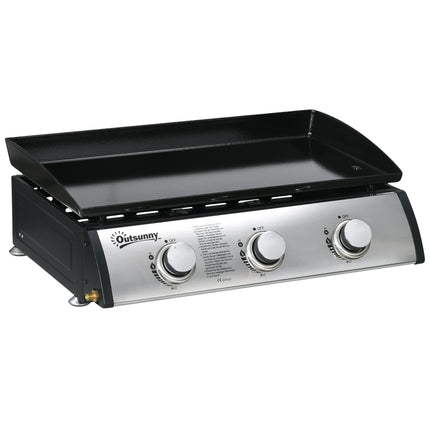 Gasgrill mit 3 Brennern, Edelstahl für den Garten