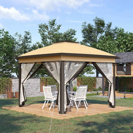 Wasserabweisender Pop-Up Pavillon, 3,3x3,3m, UV-Schutz