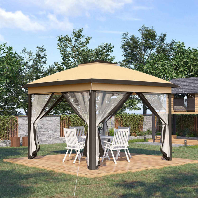 Wasserabweisender Pop-Up Pavillon, 3,3x3,3m, UV-Schutz