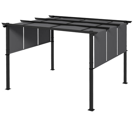 Wetterfeste Gazebo Pergola 3.5x3m - Dunkelgraues Terrassendach