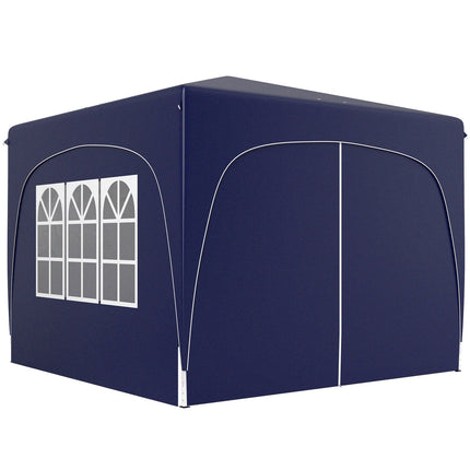 3x3m wetterfester Pop-Up Pavillon, UV50+, Dunkelblau