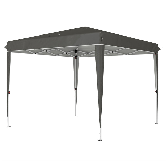 3x3m Dunkelgrauer Wasserabweisender Pop-Up Pavillon, UV 50+