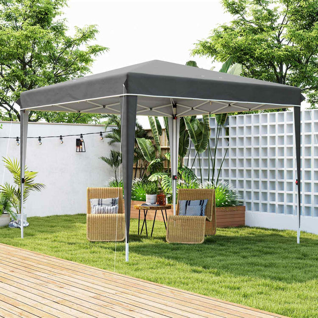 3x3m Dunkelgrauer Wasserabweisender Pop-Up Pavillon, UV 50+