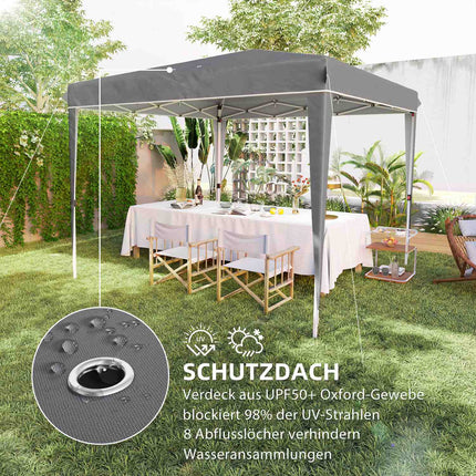 Pop-Up Pavillon 3x3m, wasserabweisend, UV50+ Schutz