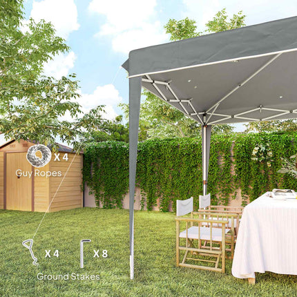 Pop-Up Pavillon 3x3m, wasserabweisend, UV50+ Schutz