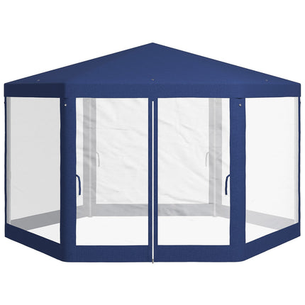 Sechseckiger Pavillon 4x3m, wasserabweisend, Moskitonetz