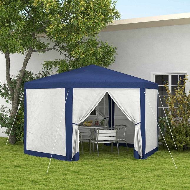 Sechseckiger Pavillon 4x3m, wasserabweisend, Moskitonetz