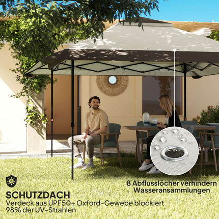Wasserdichter 4x4 m Pop-Up-Pavillon mit Netzseitenwänden und UV-Schutz