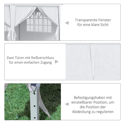 Faltbarer Gartenpavillon mit Seitenwänden und UV-Schutz