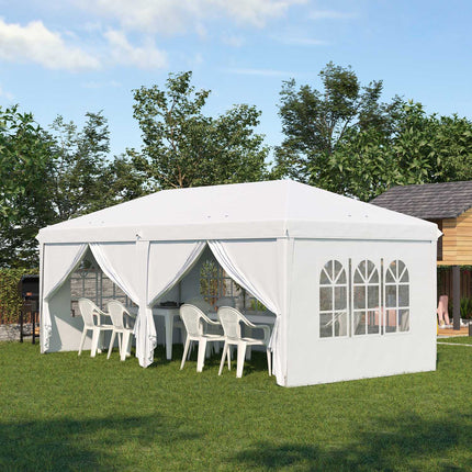 Faltbarer Gartenpavillon mit Seitenwänden und UV-Schutz