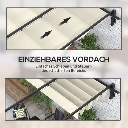 Adjustable 3 x 3m Pergola Gazebo Canopy for Patio and Garden