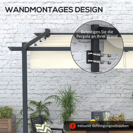 Adjustable 3 x 3m Pergola Gazebo Canopy for Patio and Garden