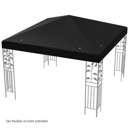 Pavillon-Ersatzdach, 300x300 cm, Schwarz, Wasserdicht