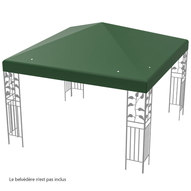 Pavillon Ersatzdach 300x300 cm, Wasserdichtes Polyester