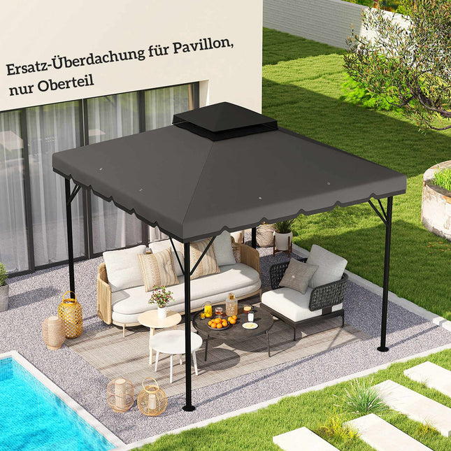 Pavillon Ersatzdach, 3x3m, zweistöckig, UPF 30+