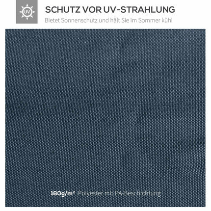 3x3M Dunkelgrau Polyester Pavillon Ersatzdachplane