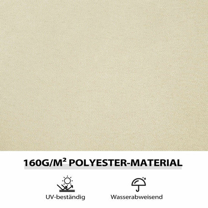 Pavillon-Seitenwände, 4er-Pack, 3x3m, Creme, UV- und wasserbeständig