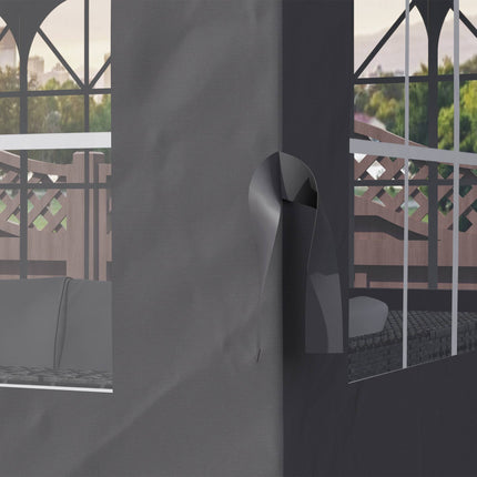 Boční stěny k altánu, 4 panely se zipy, 3x3m, tmavě šedá