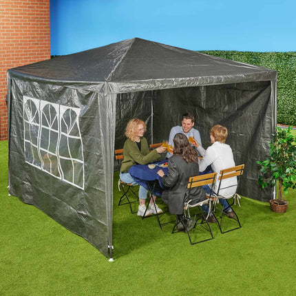Gazebo Side Panels Set, 3 Pieces, Weatherproof PE