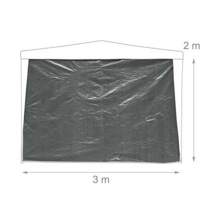 Gazebo Side Panels Set, 3 Pieces, Weatherproof PE