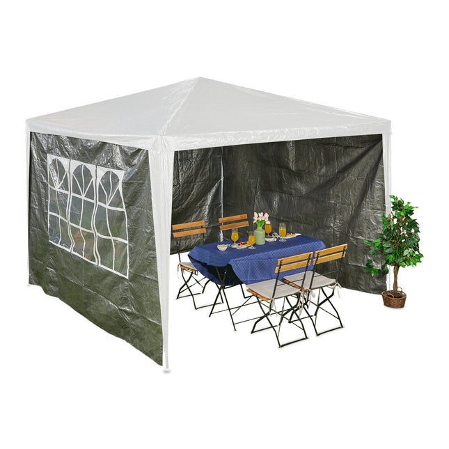 Pavillon Seitenwände-Set, 3-teilig, wetterfestes PE