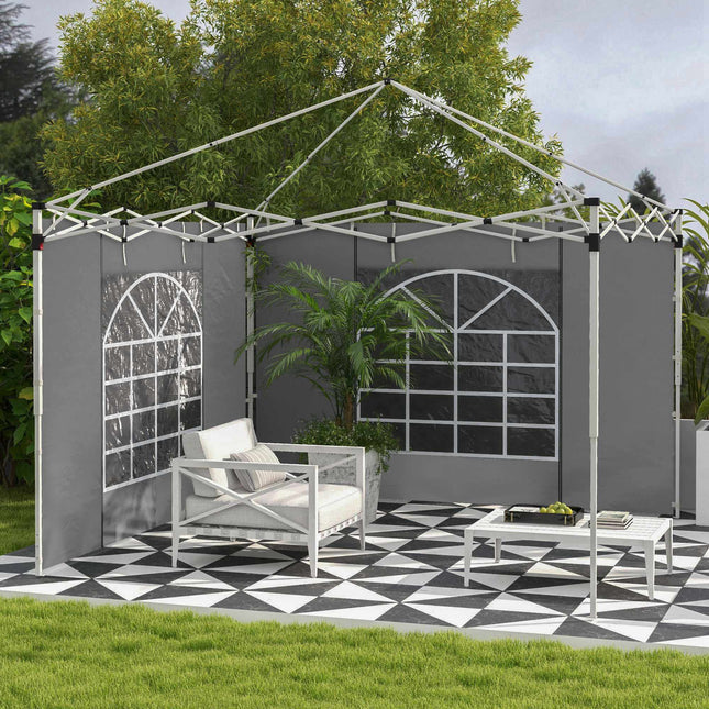 Seitenwände Set für 3x3m oder 3x6m Pavillon, Hellgrau