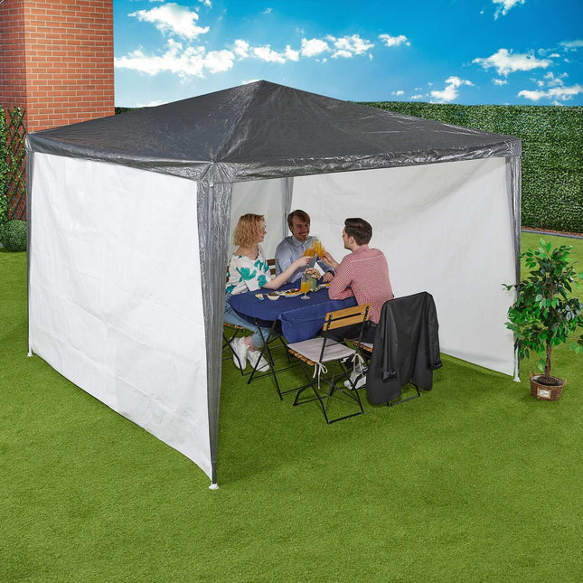 Pavillon-Seitenwände 3er-Set, wetterfestes PE-Gewebe
