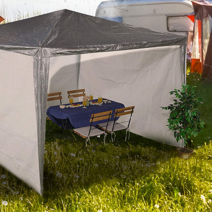 Pavillon-Seitenwände 3er-Set, wetterfestes PE-Gewebe