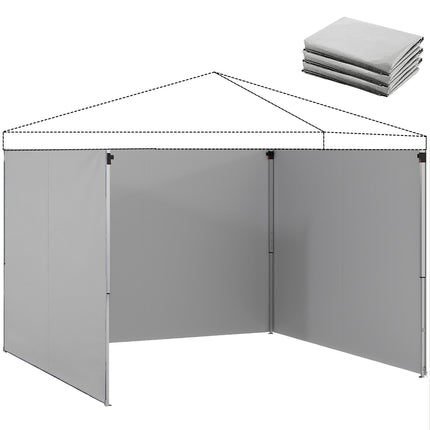 Pavillon-Seitenwände-Set, 3x3m, UPF 50+ Oxford-Gewebe