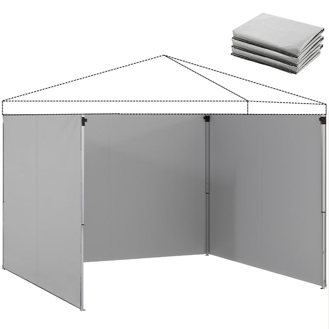 Pavillon-Seitenwände-Set, 3x3m, UPF 50+ Oxford-Gewebe