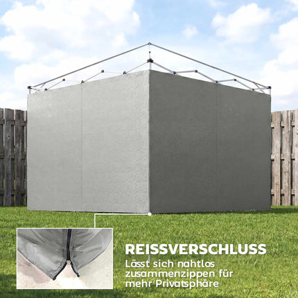 Pavillon-Seitenwände-Set, 3x3m, UPF 50+ Oxford-Gewebe