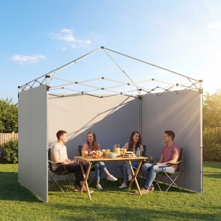 Pavillon-Seitenwände-Set, 3x3m, UPF 50+ Oxford-Gewebe
