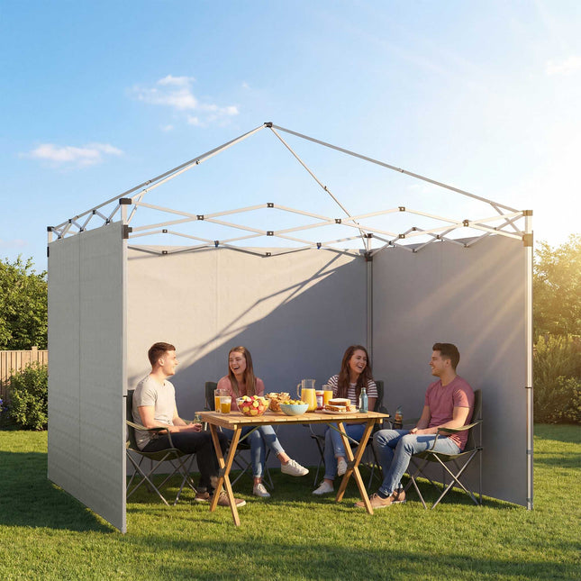 Pavillon-Seitenwände-Set, 3x3m, UPF 50+ Oxford-Gewebe
