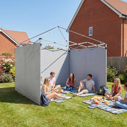 Pavillon-Seitenwände-Set, 3x3m, UPF 50+ Oxford-Gewebe